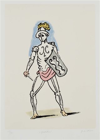 DE CHIRICO GIORGIO Volos 1888 - Roma 1978 Gladiatore 1972 litografia a 7...