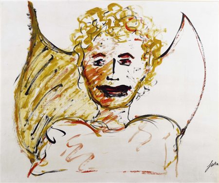 FESTA TANO Roma 1938 - 1988 Ninetto 1969-71 acrilici su carta 70x83 firma in...