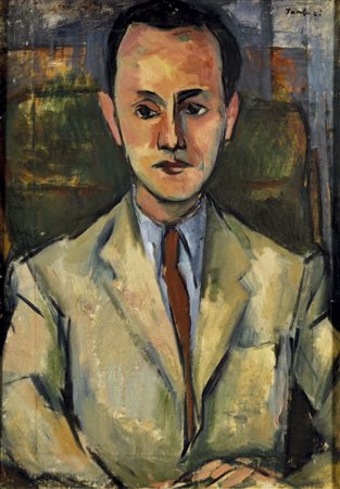 TAMBURI ORFEO Jesi 1910 - Parigi 1994 Ritratto (anni '40) olio su tela 50x35...
