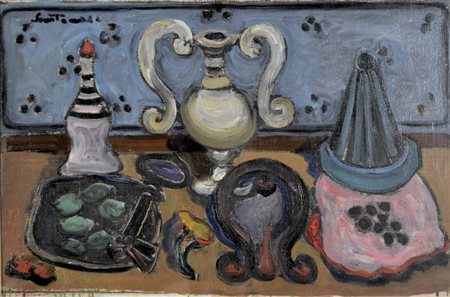 SANTOMASO GIUSEPPE Venezia 1907 - 1990 Composizione (1941) olio su tela...