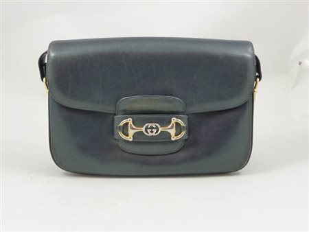 BORSA IN BELLE BLU - BLUE LEATHER BAG Gucci, Anni Settanta modello a spalla e...