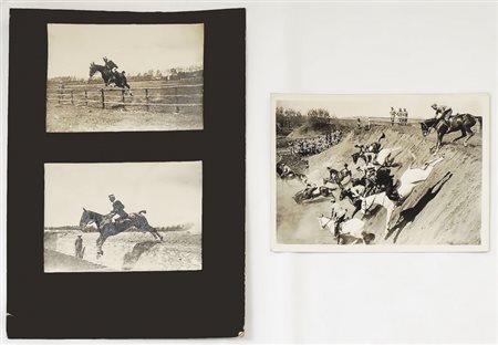LOTTO DI FOTOGRAFIE MILITARI DI CAVALLERIA D'EPOCA - OLD CAVALRY MILITARY...