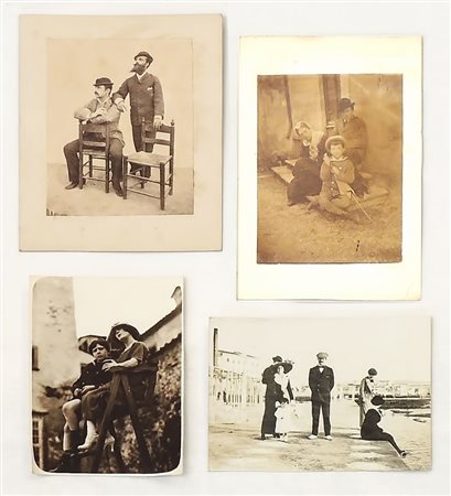 LOTTO DI FOTOGRAFIE D'EPOCA - OLD PHOTOGRAPHS LOT 1860/1940 varie tecniche...