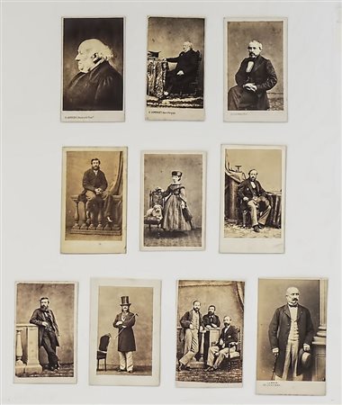 LOTTO DI CARTES DE VISITE - CDV'S LOT 1855 circa albumine e carte salate...