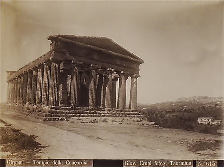GIOVANNI CRUPI (1859-1925) Girgenti Tempio della Concordia 1900 circa -...