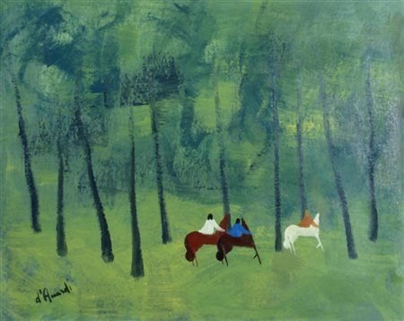 D'ACCARDI GIAN RODOLFO (Pavia 1906 - Varese 1993) "Estate" Olio su tela cm....