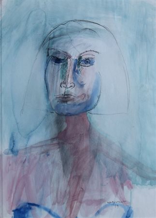 CASSINARI BRUNO (Piacenza 1912 - Milano 1992) "Volto" 1979 Gouache su carta...