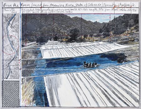 CHRISTO Gabrovo 1935 OVER THE RIVER, PROJECT FOR THE ARKANSAS RIVER, STATE OF...
