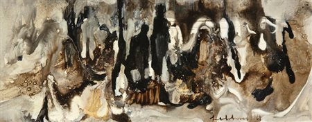 FRANZ LETTNER Innsbruck 1909 – 1998 DOMENICA IN CITTÀ, 1988 Acrilico su tela,...