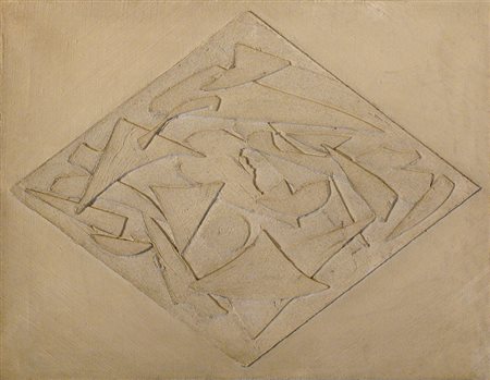 ANGELO SAVELLI Vibo Valentia 1911 – Brescia 1995 ROMBO, 1960 Olio, sabbia e...