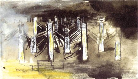 GRAHAM SUTHERLAND Londra / London 1903 – 1980 GUTTED HOUSE IN THE EAST END,...
