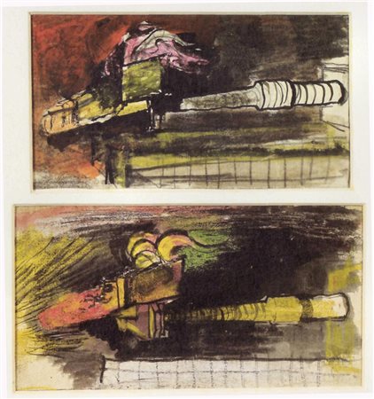 GRAHAM SUTHERLAND Londra / London 1903 – 1980 CHARGERS WITHDRAWING FROM A...