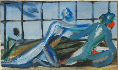 VIRGILIO GUIDI Roma / Rom 1891 – Venezia / Venedig 1984 FIGURE NELLO SPAZIO,...