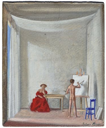 ANTONIO BUENO Berlino / Berlin 1918 – Fiesole 1984 INTERNO, 1952 Olio su...
