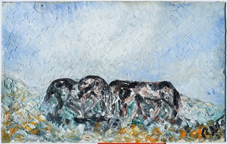 GIUSEPPE CESETTI Tuscania 1902 – 1990 CA VALLI AL PA SCOLO, 1951 Olio su...