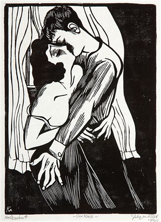 CONRAD FELIXMÜLLER Dresda / Dresden1897 – Berlino / Berlin 1977 IL BACIO,...