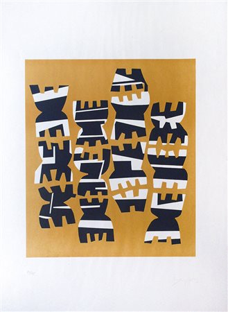 GIUSEPPE CAPOGROSSI Roma / Rom 1900 – 1972 QUARTZ, 1970 Stampa litografica a...