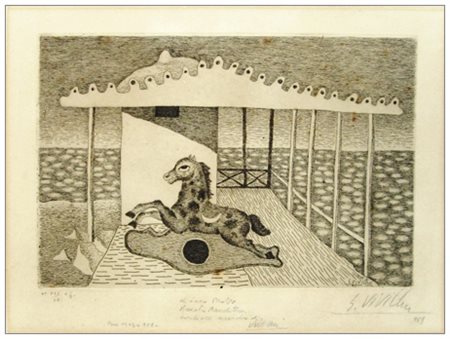 GIUSEPPE VIVIANI Agnano Pisano 1898 – Pisa 1965 Cavallino a dondolo 1949...