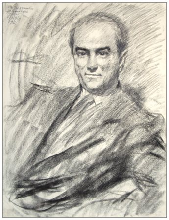 PAULO GHIGLIA Firenze 1905 – Roma 1979 Senza titolo 1942 Carbone su carta...