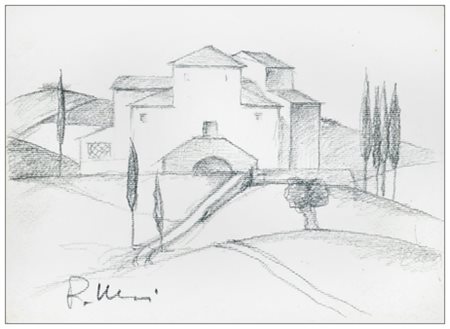 ROBERTO MASI Firenze 1940 – 2011 Senza titolo (Paesaggio) Grafite su...