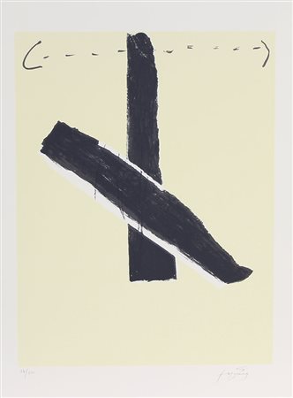 Tapies Antoni Senza titolo serigrafia su carta, cm. 80x59, es. 54/150 firmata...