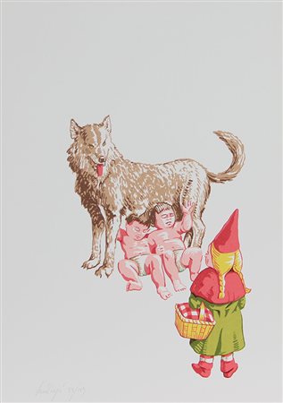 Cuoghi Vanni Hai sbagliato fiaba, 2008 serigrafia realizzata con 8 passaggi...