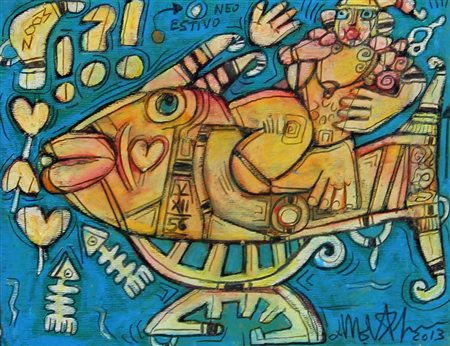 Delego Martino Donna... Spensierata.., ehm,.., 2013 tecnica mista su tela,...