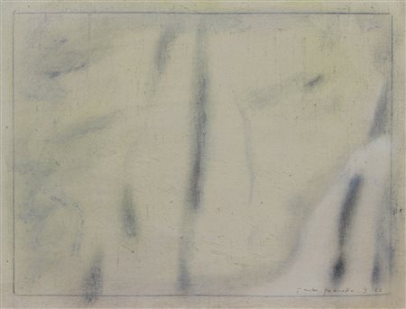Pasotto Paolo Senza titolo, 1965 tecnica mista su tela, cm. 21,5x27 firmato e...