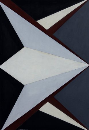 Mazzon Galliano Senza titolo, 1967 olio su tavola, cm. 48x33 firmato e datato...