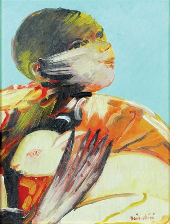 Brindisi Remo Pastorale olio su tela, cm 40x30 firmato in basso a destra