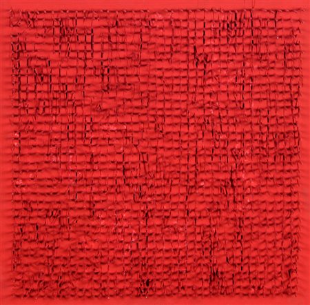 Aubertin Bernard Tableau clous, 1971 acrilico e chiodi su tavola, cm. 40x40...