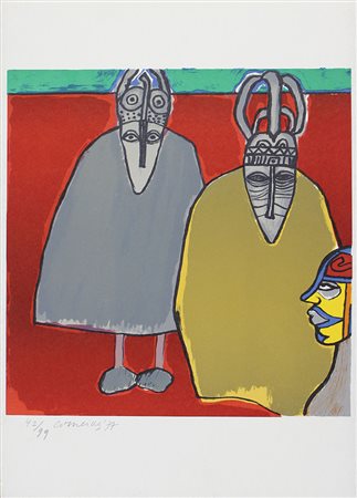 Corneille Senza titolo, 1977 litografia su carta, cm 47x33, es. 42/99 firmata...