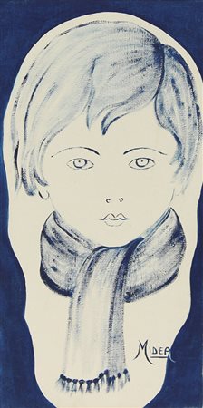 Midea Fanciullo olio su tela, cm. 40x20 firmato in basso a destra senza cornice