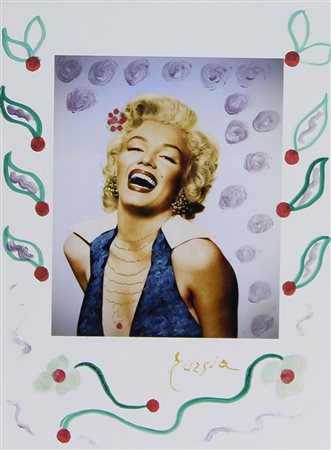 Murgia Maria Omaggio a Marilyn Monroe, 2013 fotografia dipinta, cm. 40x30...