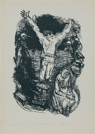 Neicov Xristo Ai poeti bulgari fucilati, 1976 litografia su carta, cm. 70x50,...