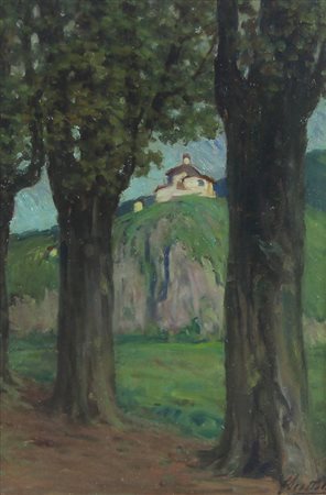 Scattola Ferruccio Senza titolo olio su tavola, cm. 34x24 firmata in basso a...