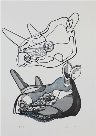 Bodini Floriano Senza titolo litografia su carta, cm. 70x50, es. pda firmata...