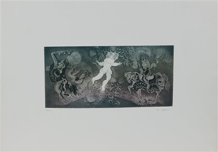 Calabrò Vico Serenata, 1986 acquaforte acquatinta su carta, cm. 50x70, es....