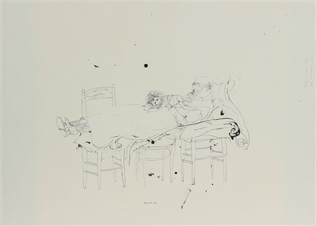 Foppiani Gustavo Senza titolo, 1966 china su carta, cm. 48,5x66,5 firmata e...