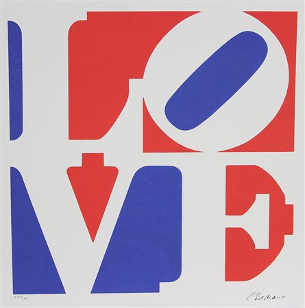 Indiana Robert LOVE serigrafia su carta Fabriano, cm. 68x68, es. XXIV/CL...
