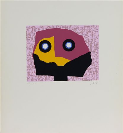 Baj Enrico Senza titolo serigrafia su carta, cm. 55,5x49, es. 63/100 firmata...