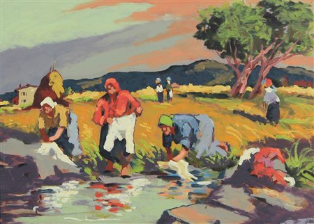 Signorini Soggetti vari lotto di 3 oli su tavola, cm. 30x40 firmati in basso...