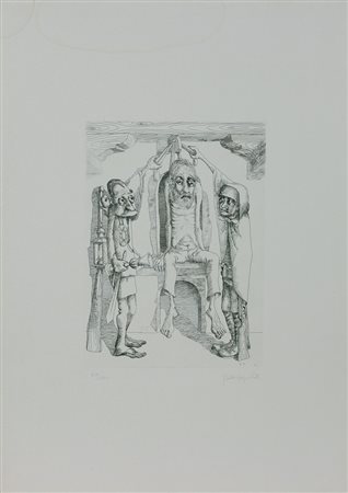 Pregnolato Walter Senza titolo incisione su carta Fabriano, cm. 70x50,...