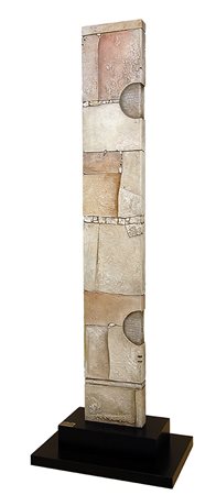 Dionisi Mario Senza titolo sabbia e acrilico su legno, cm. 195x30x7 opera...