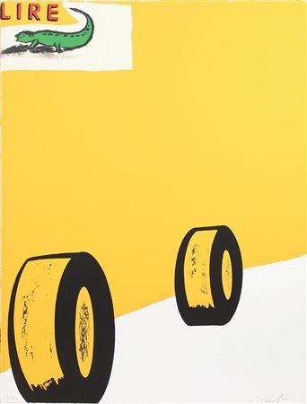 Cucchi Enzo Lire litografia su carta, cm. 80x62, es. 17/100 firmata in basso...