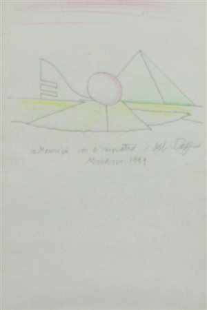 Del Pezzo Lucio Murano, 1999 disegno su carta, cm. 30x20 firmato, intitolato,...