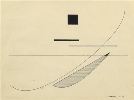 LUIGI VERONESI (1908 - 1998) Senza Titolo 1936 china su carta cm 20x26,8...