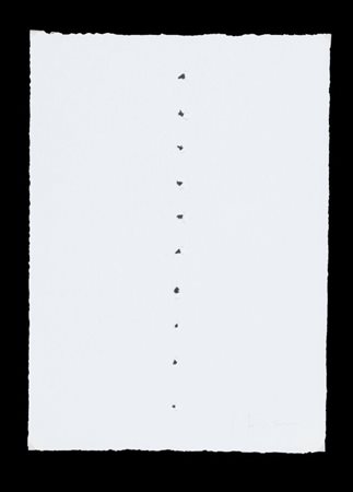 LUCIO FONTANA (1899 - 1968) Concetto Spaziale 1965 10 buchi su carta Fabriano...