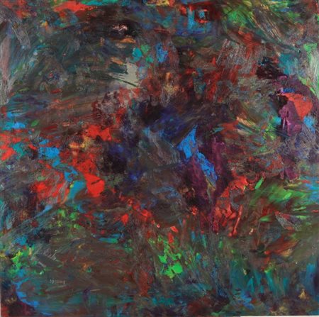 MARCO MAZZUCCONI (1963) Dittico acrilico su lamiera cm 100x100 (cadauno)...