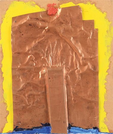 NINO AIMONE (1932) Senza titolo 1993 tecnica mista cm 21,5x18 firmato in...